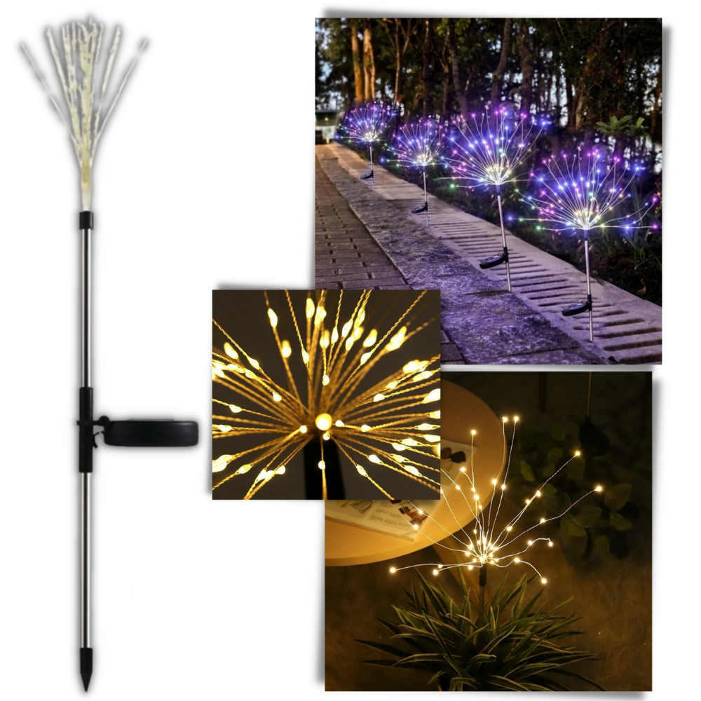 Lumières en forme de feux d'artifice électriques pour le jardin