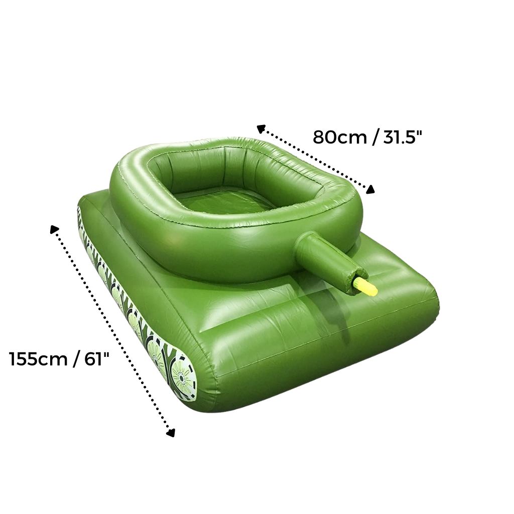 Char d'assaut gonflable pour piscine