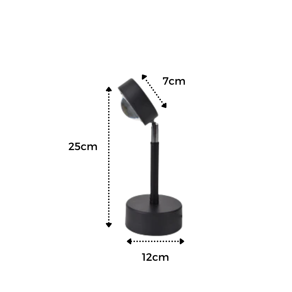 Lampe de bureau avec projecteur de lumière colorée LED