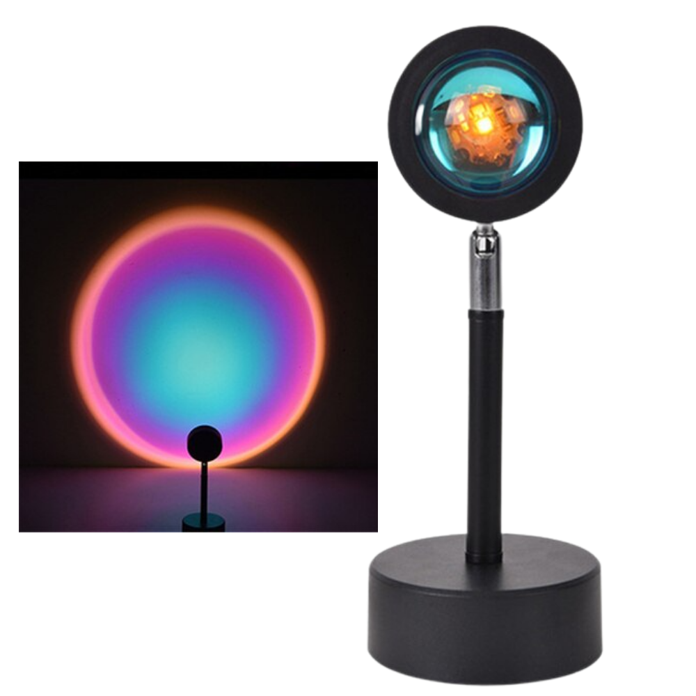 Lampe de bureau avec projecteur de lumière colorée LED