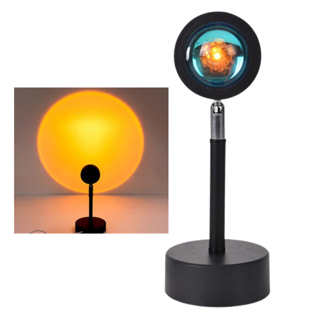 Lampe de bureau avec projecteur de lumière colorée LED