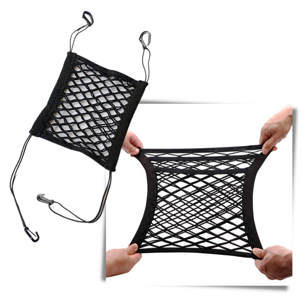 Filet élastique de rangement et d'organisation pour voitures