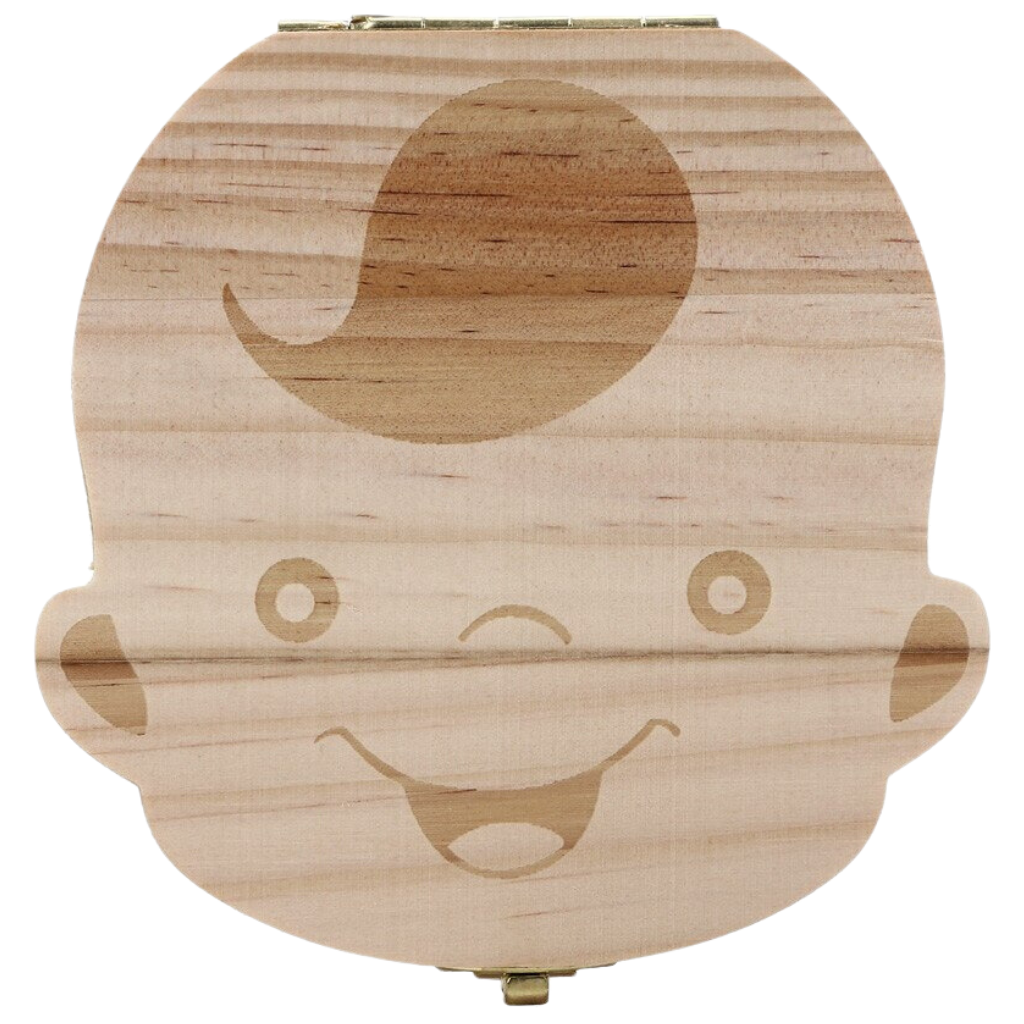 Boîte à dents de bébé en bois