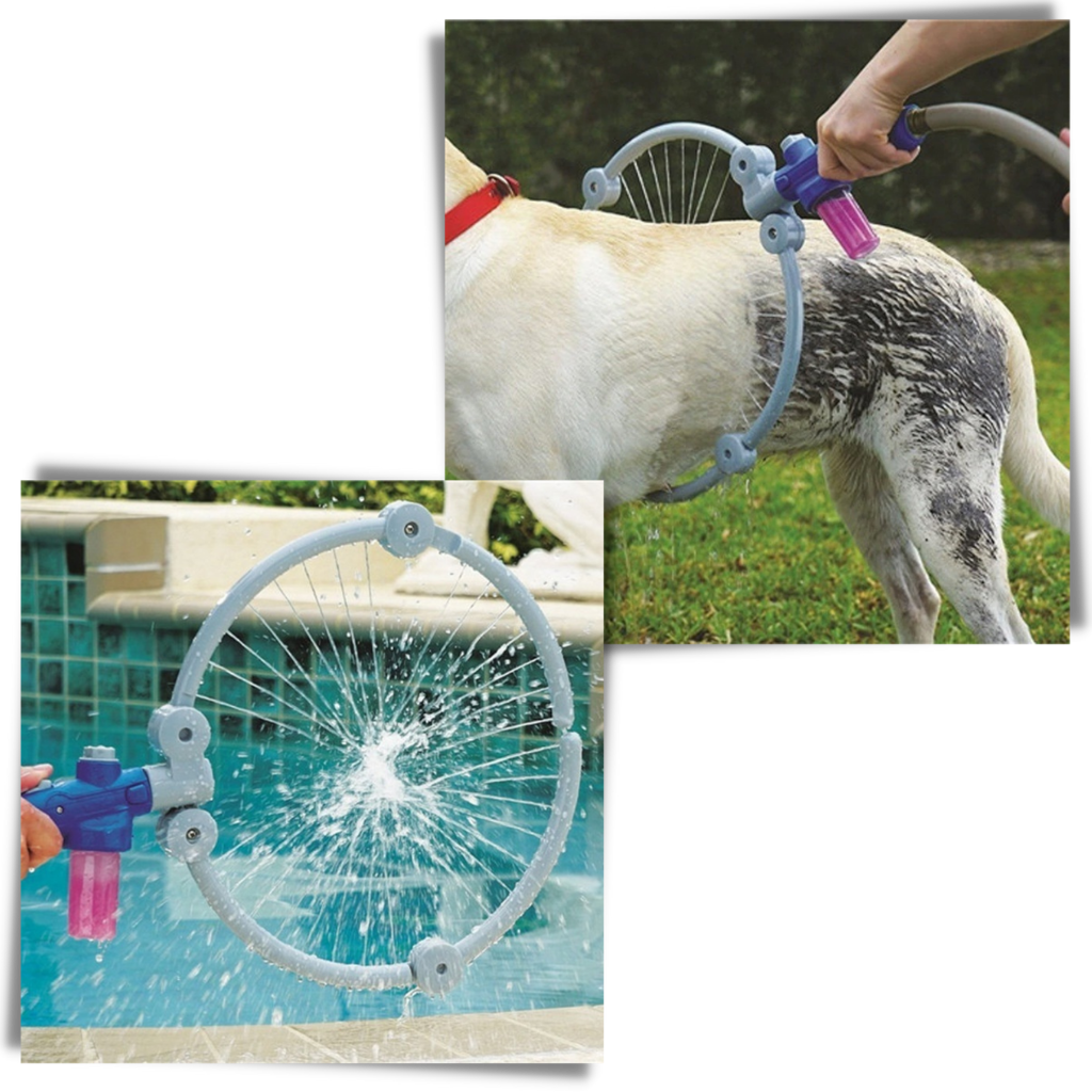 Douche à 360° pour animaux de compagnie