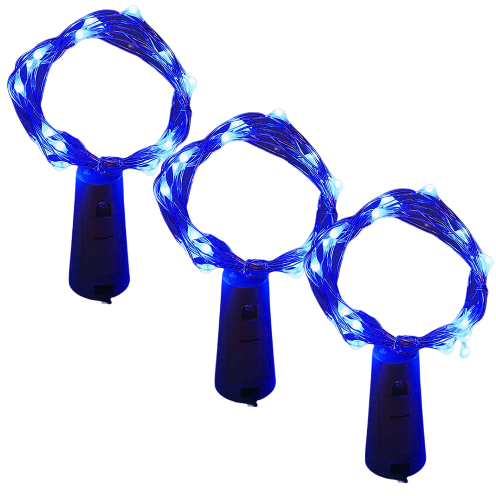 Guirlande lumineuse LED pour bouteille avec bouchon (lot de 3)