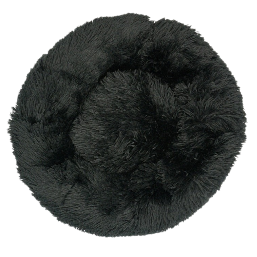 Lit en peluche en forme de donut pour animaux de compagnie