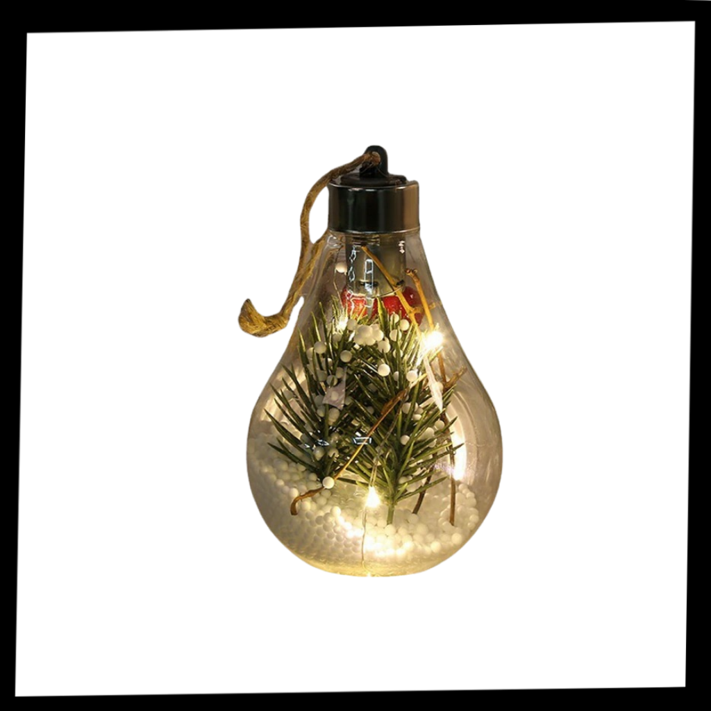 Ampoule Boule de Noël Transparente à LED