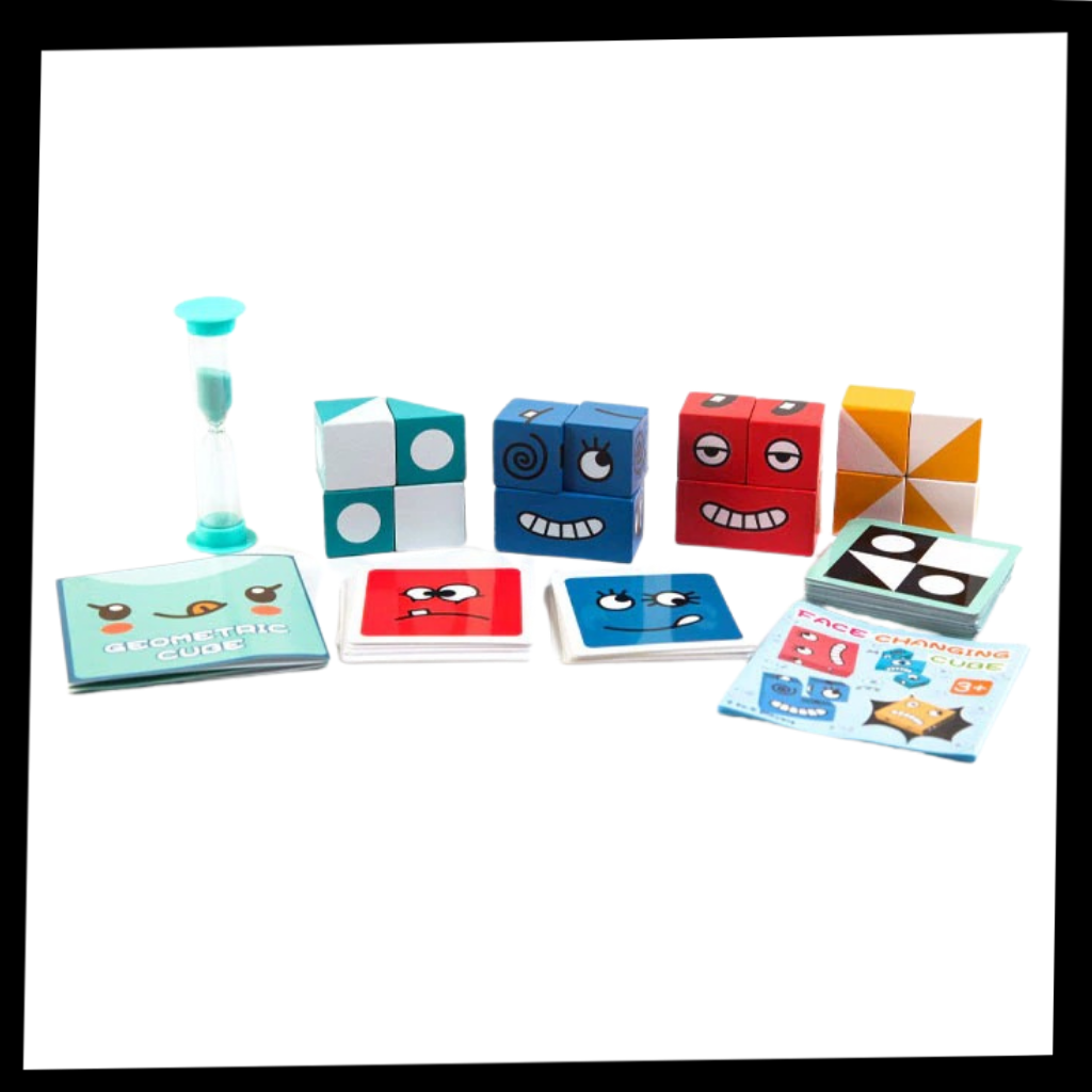 Jeu Montessori à Cubes Emoji Magiques