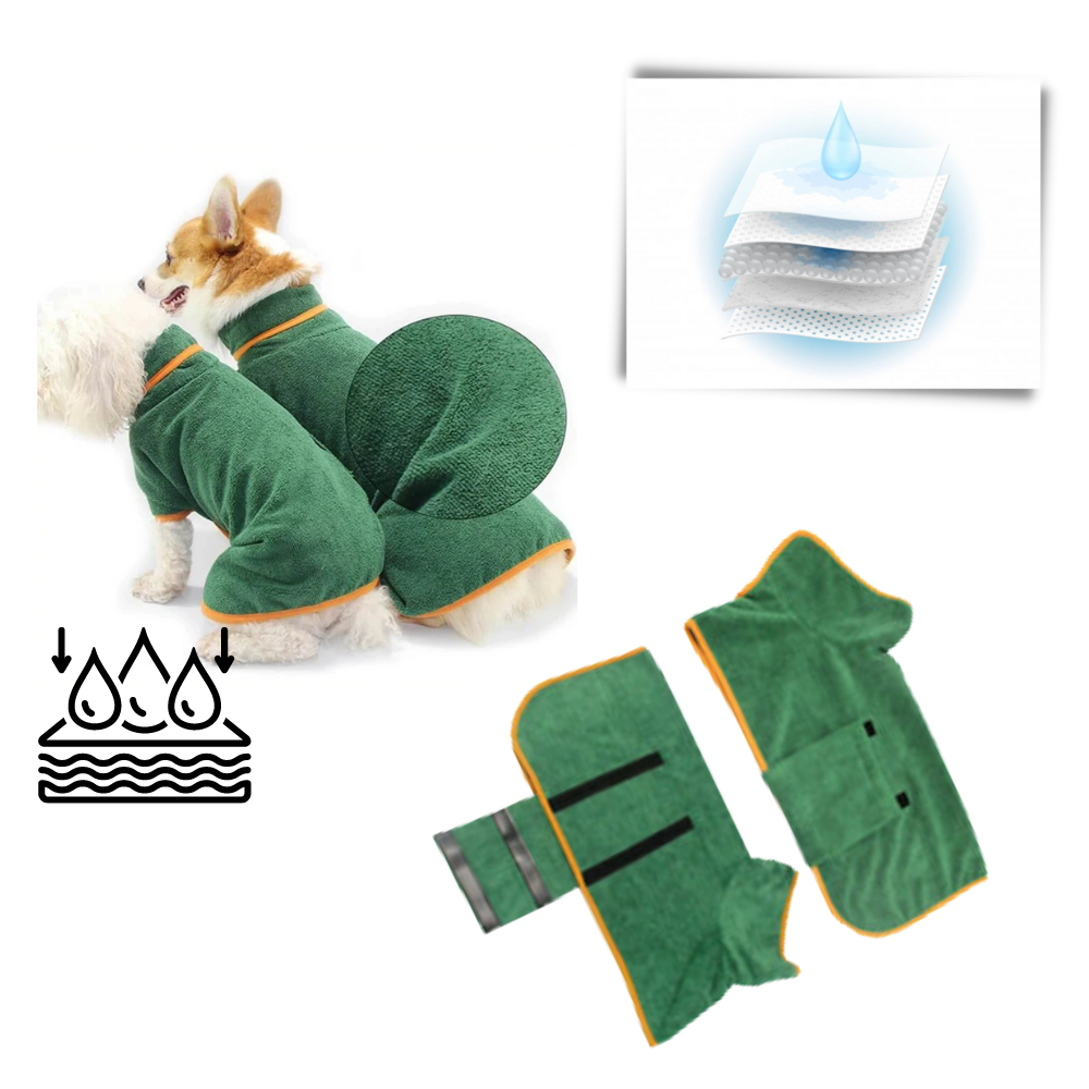Peignoir super absorbant pour animaux de compagnie