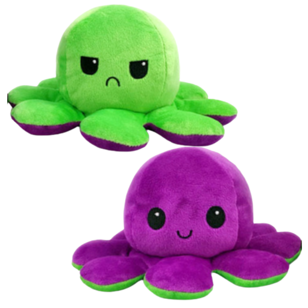 Peluche réversible mini poulpe