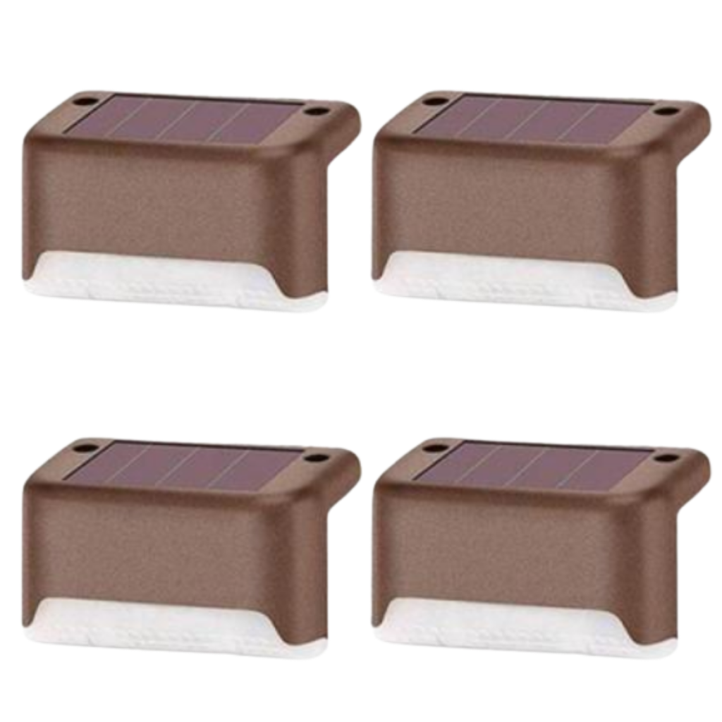 Lampes solaires à LED pour escalier (4 pièces)
