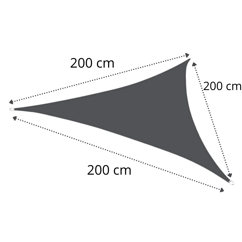 Voile d'ombrage triangulaire résistante à l'eau