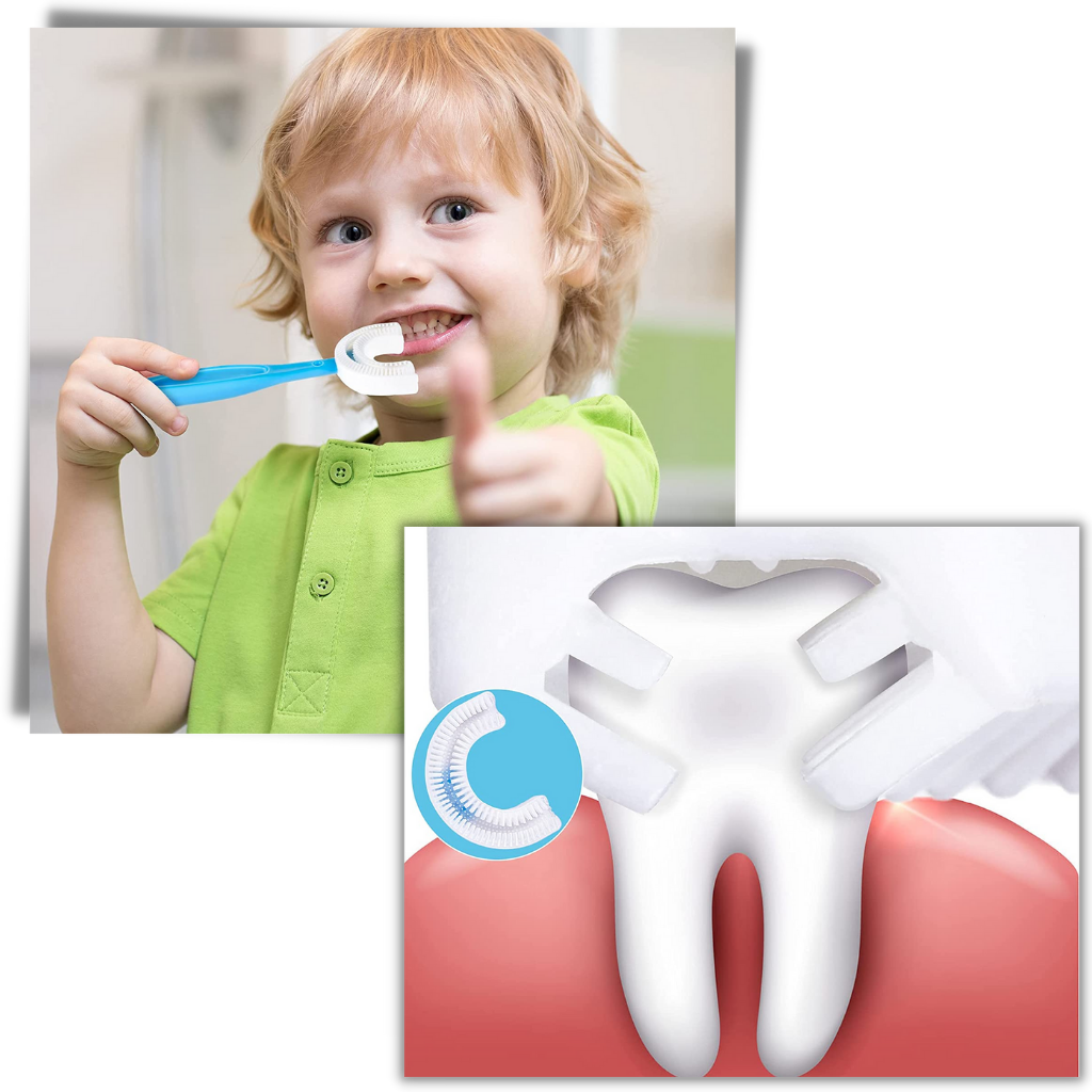 Brosse à dents en forme de U pour enfants (paquet de 2)