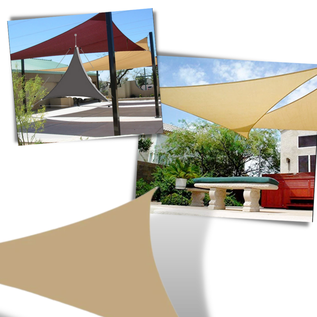 Voile d'ombrage triangulaire résistante à l'eau