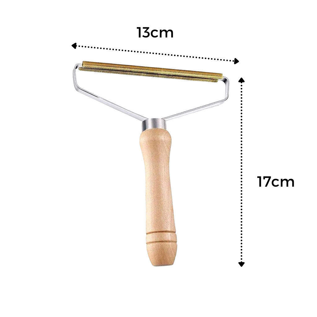 Brosse pour poils d'animaux en bois