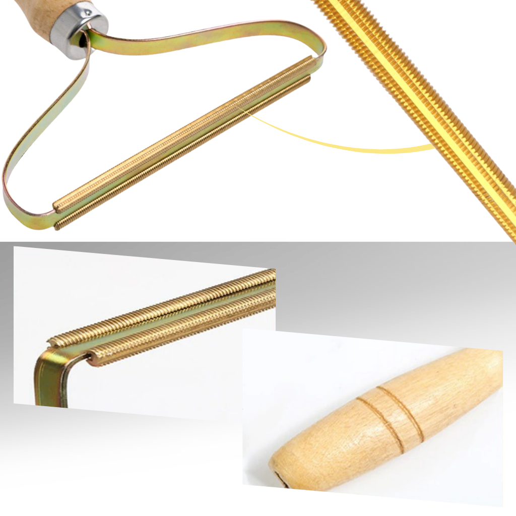 Brosse pour poils d'animaux en bois