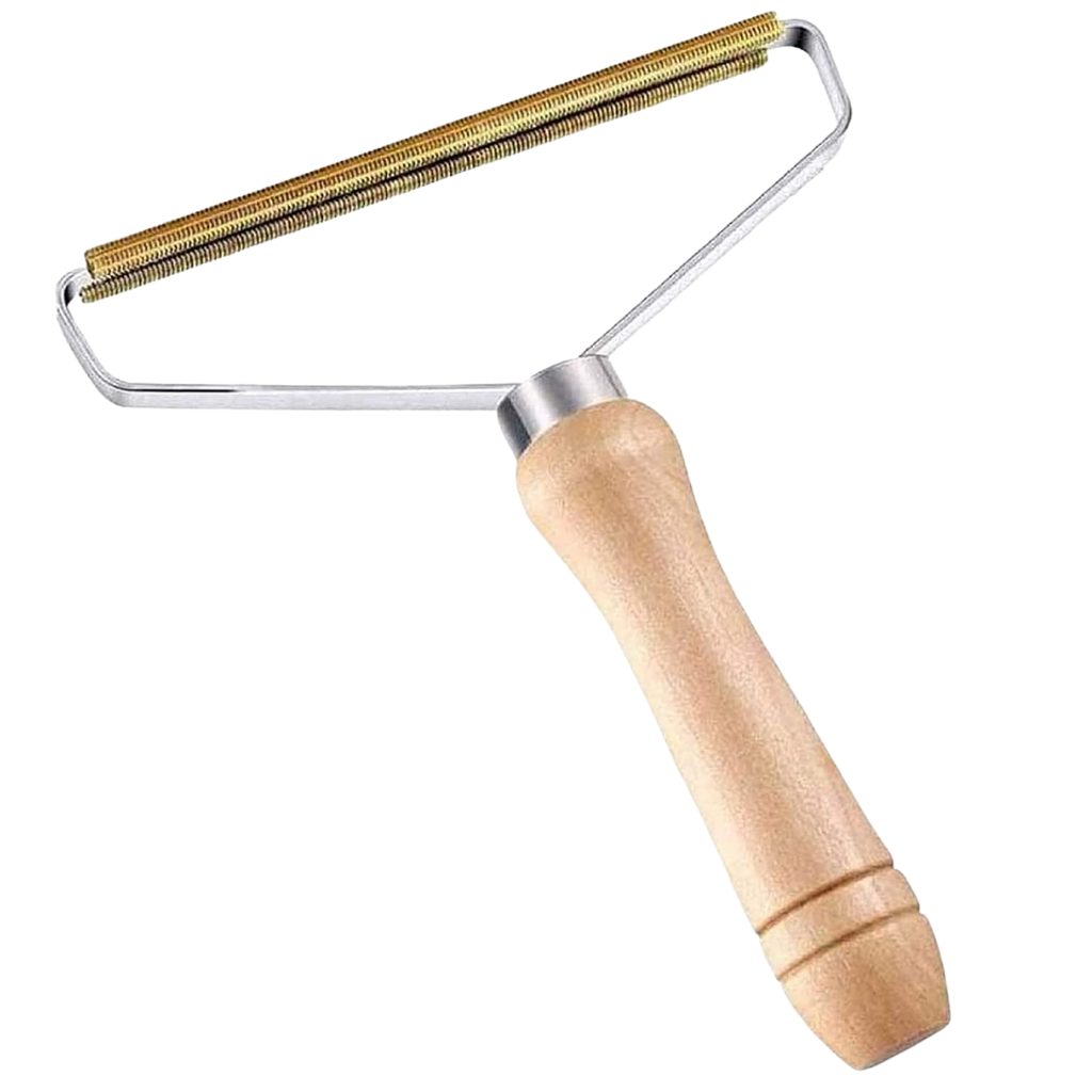 Brosse pour poils d'animaux en bois