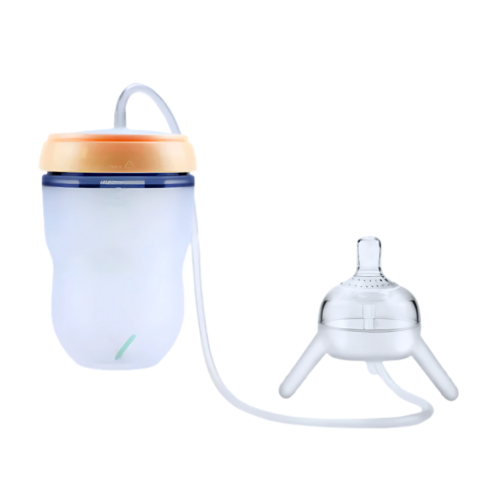Biberon auto-alimenté avec valve anti-colique
