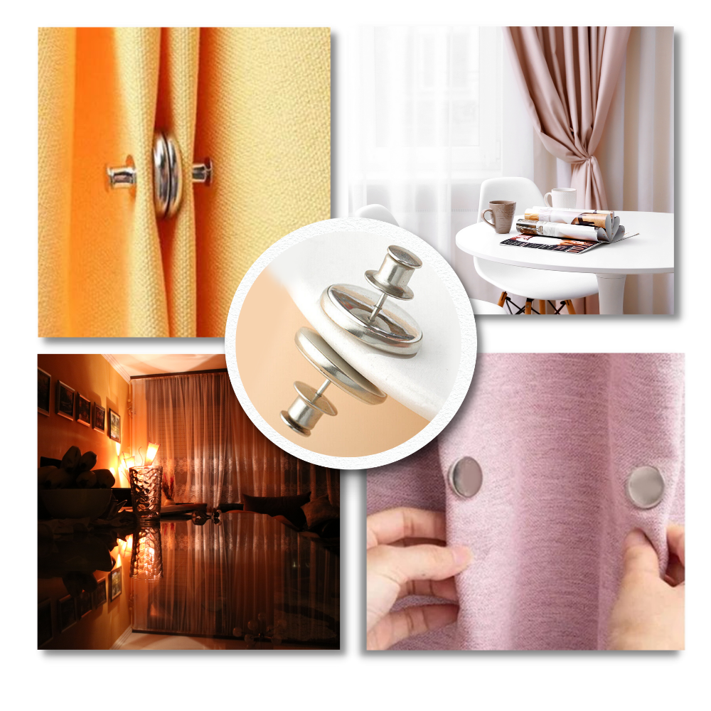 Clips magnétiques anti-fuite de lumière pour rideaux