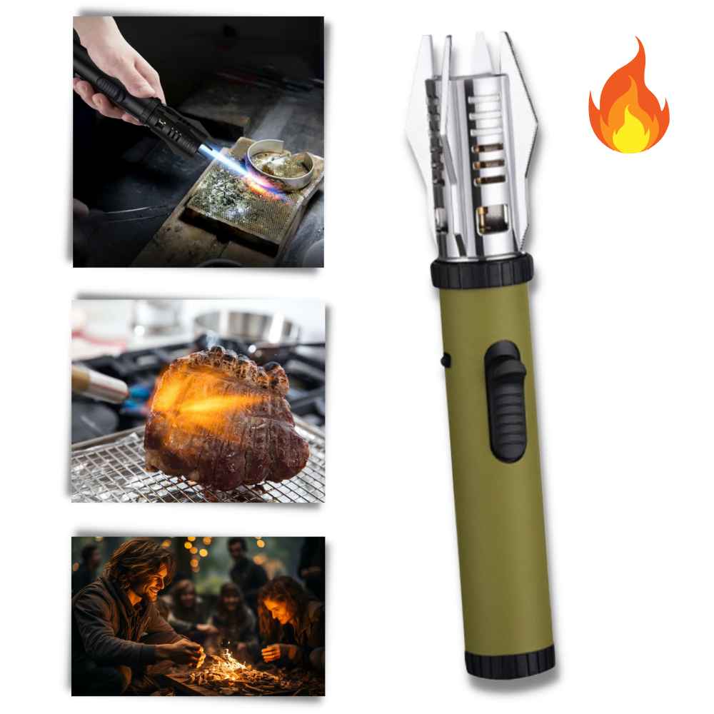 Briquet coupe-vent flamme bleue