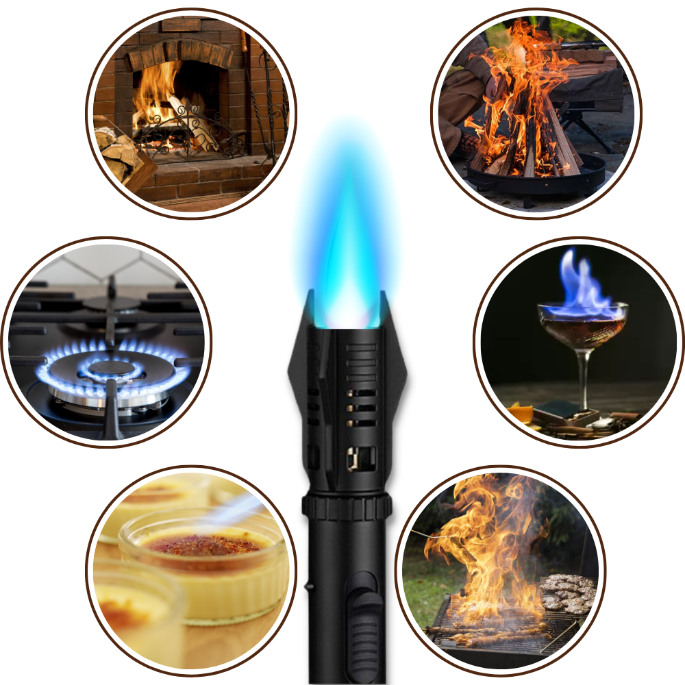 Briquet coupe-vent flamme bleue