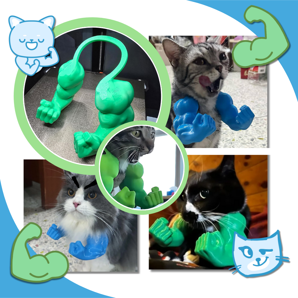 Costume pour chat bras de bodybuilder