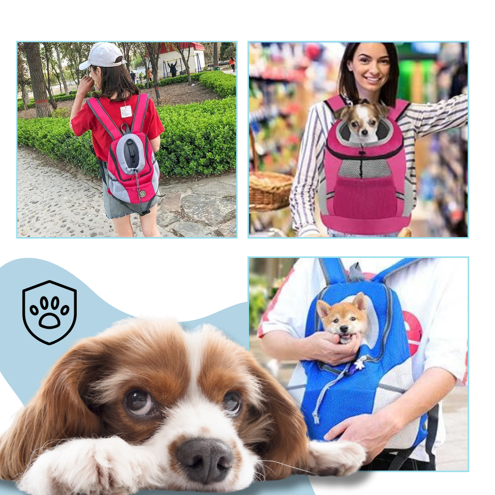 Sac à dos respirant de transport pour chien