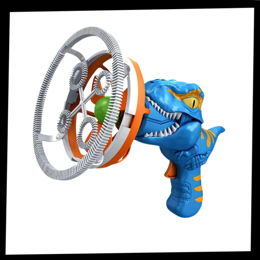 Machine à bulles colorées en forme de dinosaure