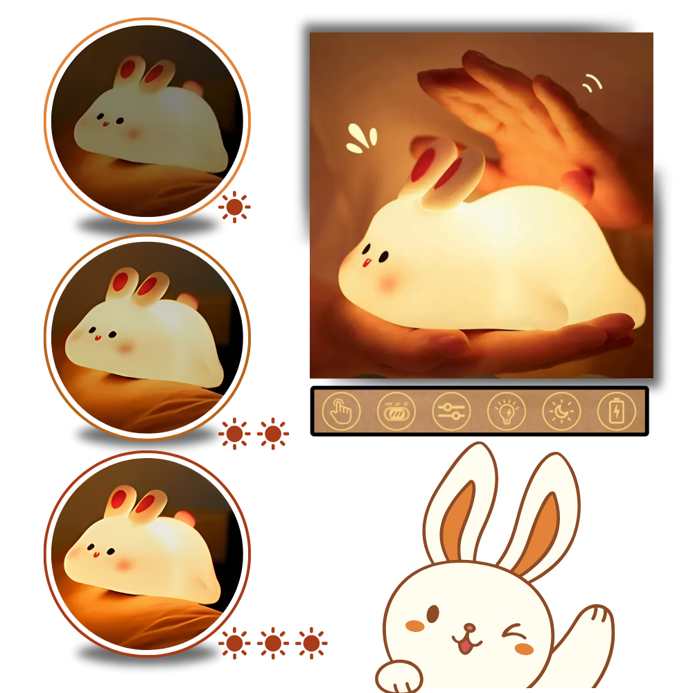 Veilleuse lapin adorable et douillette