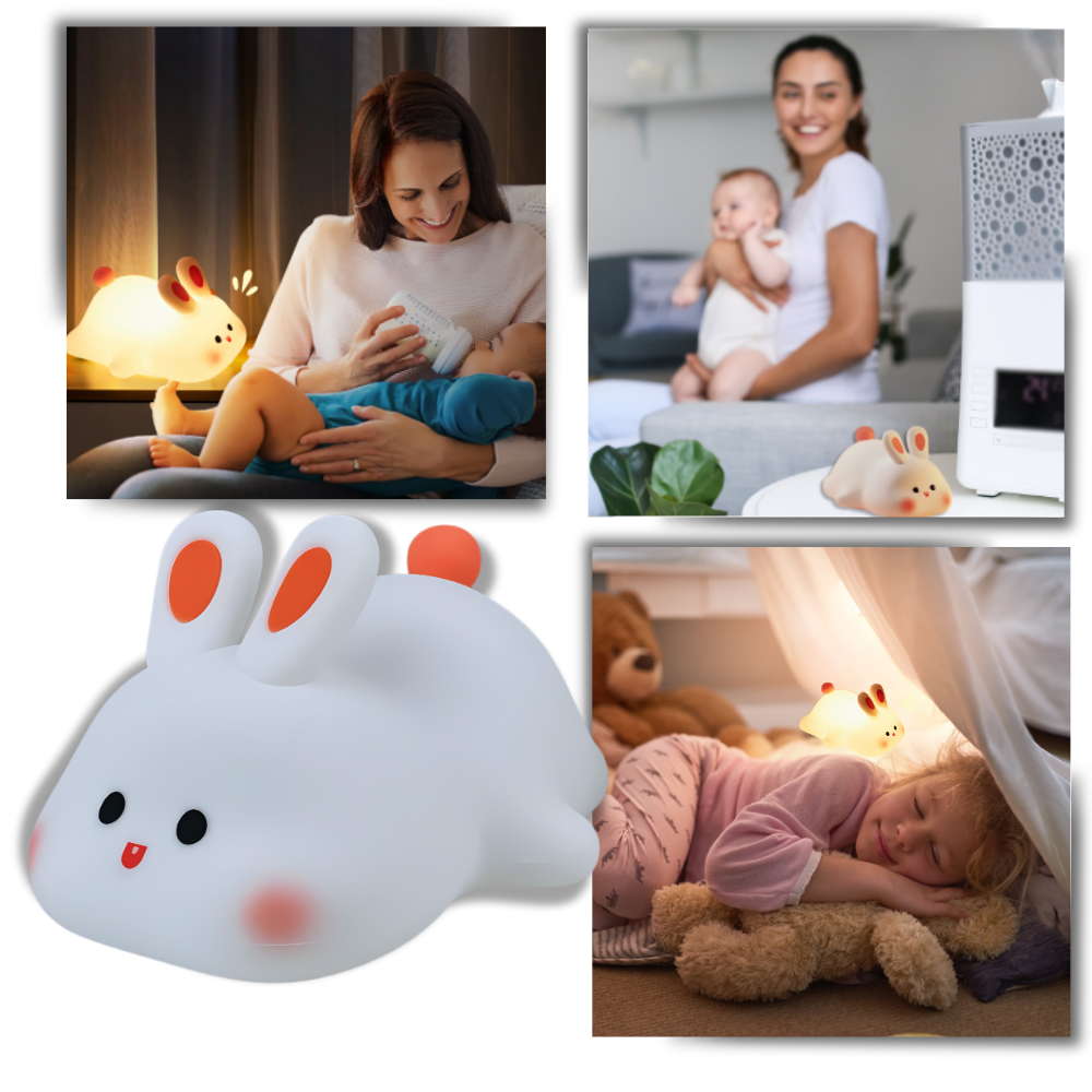 Veilleuse lapin adorable et douillette