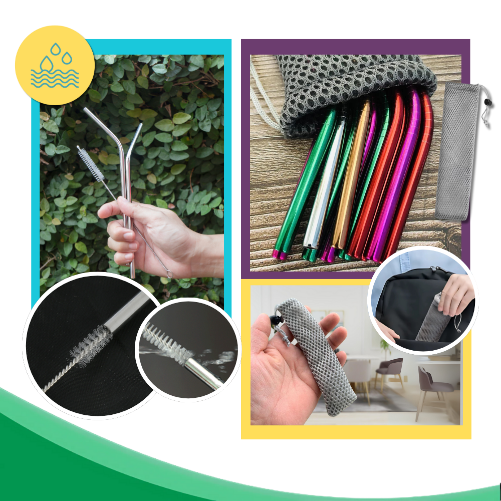Paille réutilisable en acier inoxydable