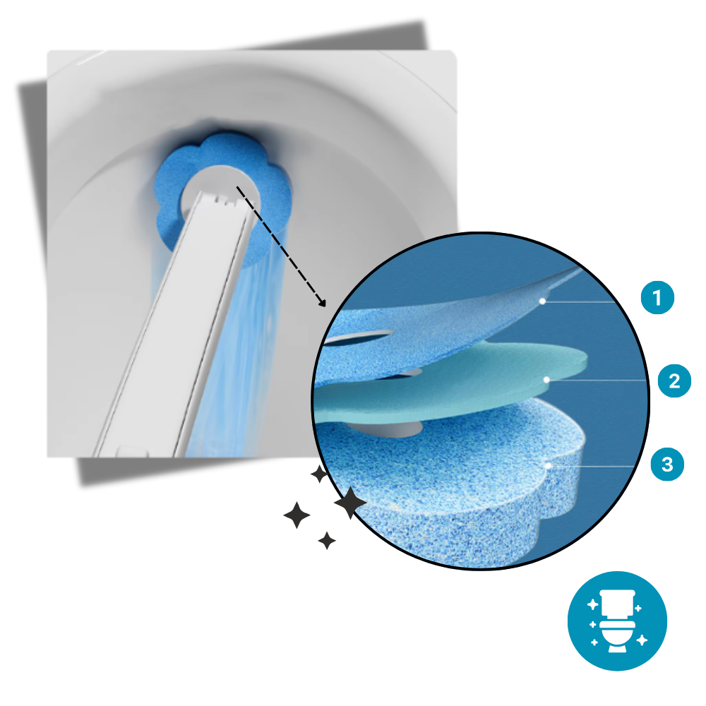 Brosse de toilette jetable pour un nettoyage efficace