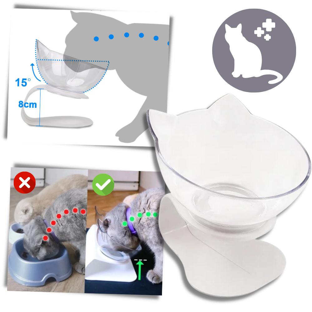 Bol confort surélevé pour chats