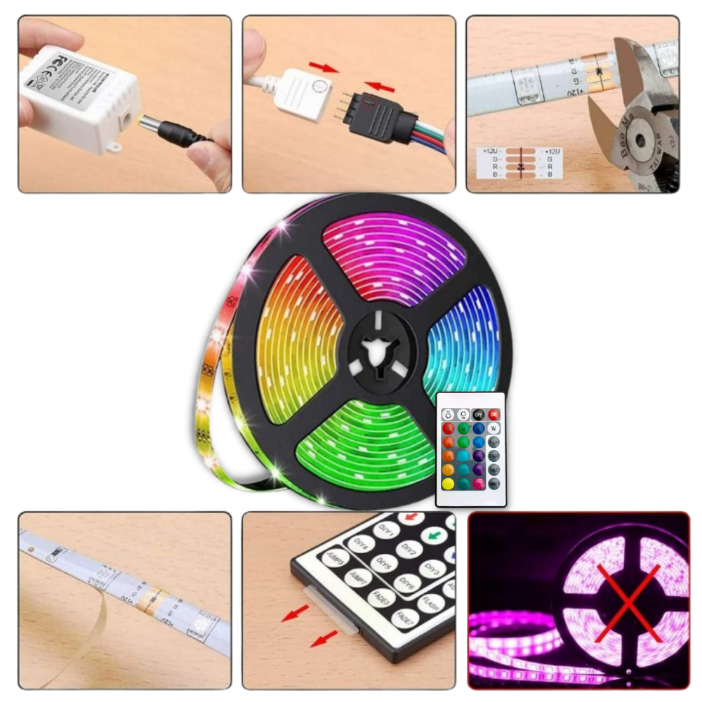 Bande lumineuse LED RVB économe en énergie