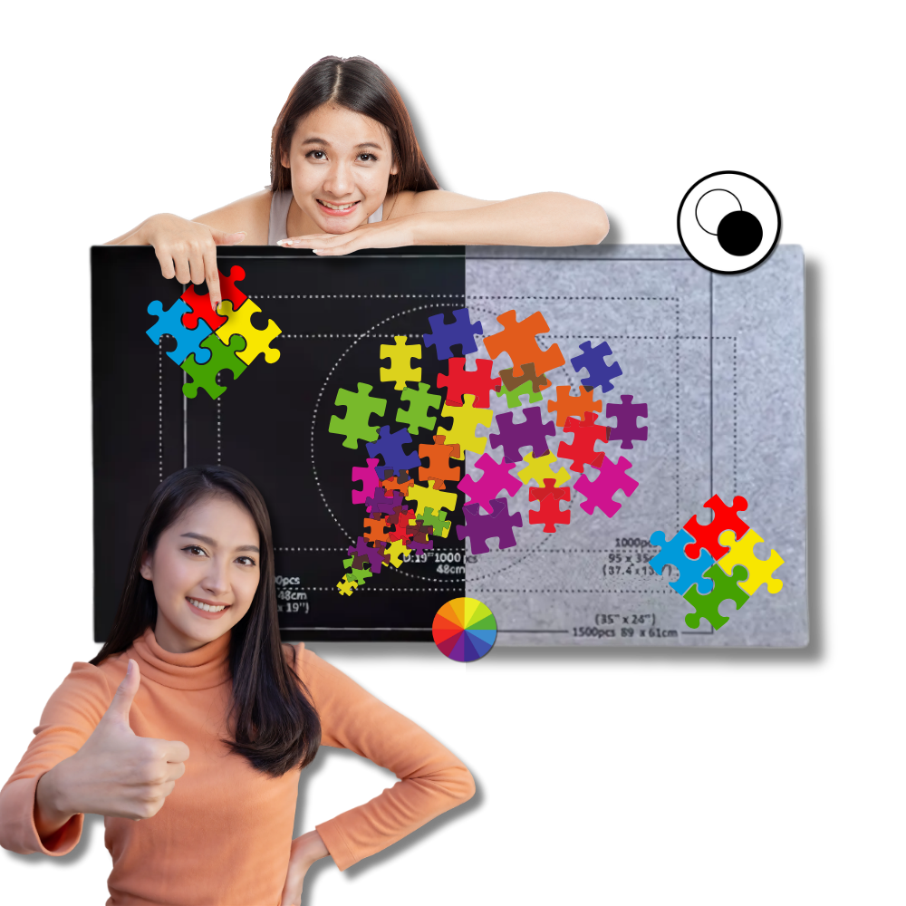 Tapis de puzzle en feutre à enrouler
