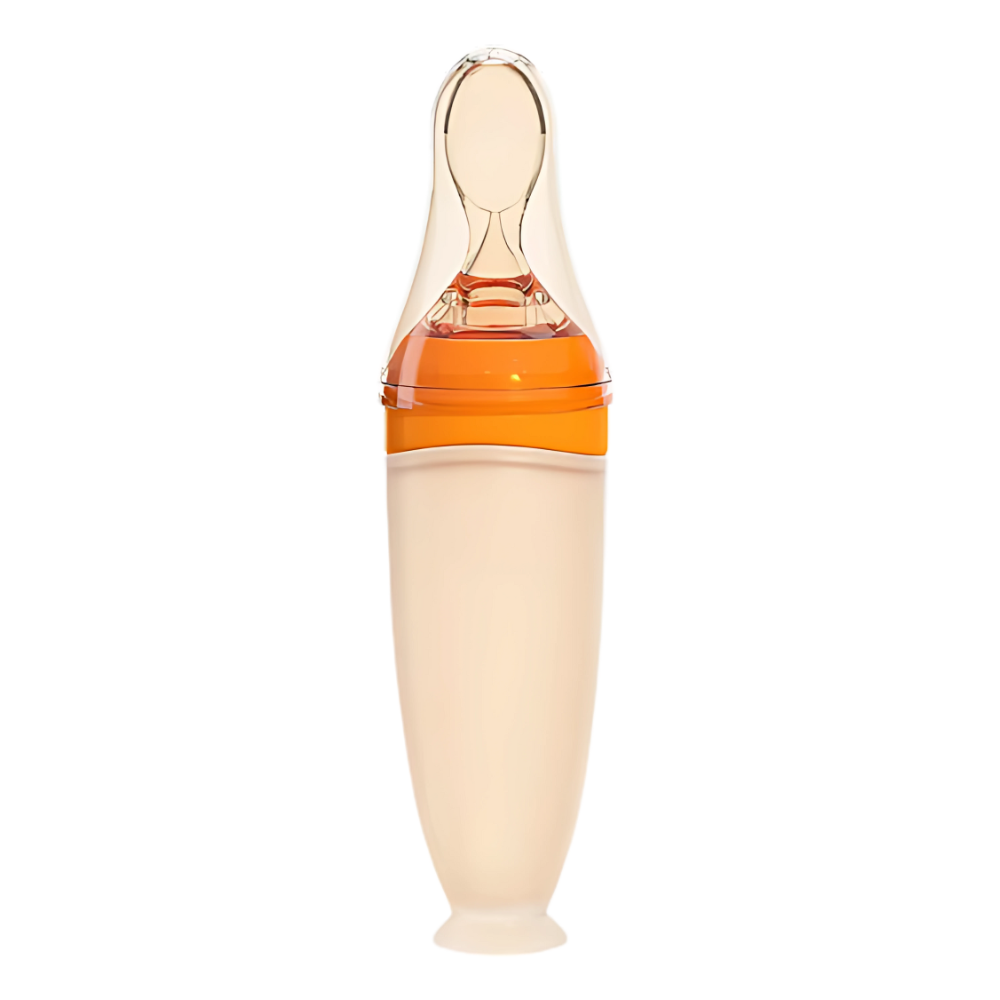Biberons en silicone avec cuillère anti-débordement