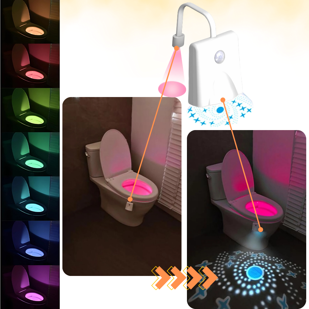 Lampe de toilette à détection de mouvement