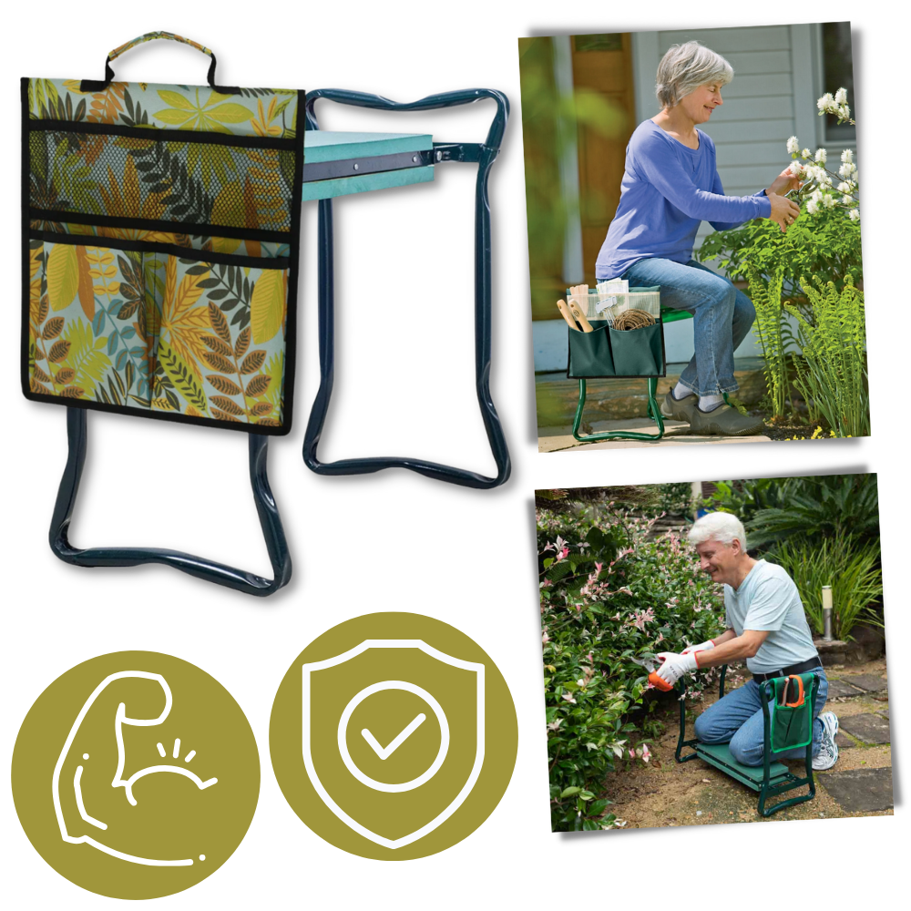 Agenouilloir polyvalent pour le jardinage