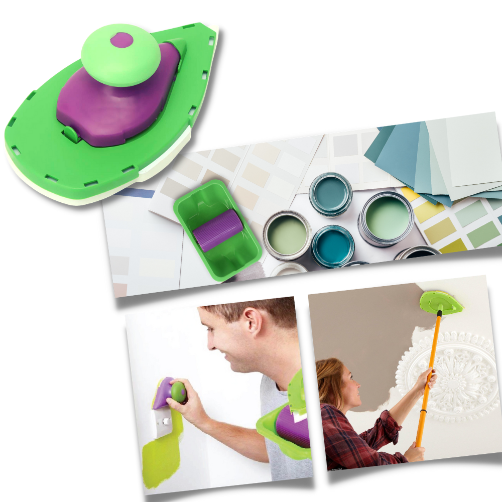 Set de rouleaux et éponge de peinture