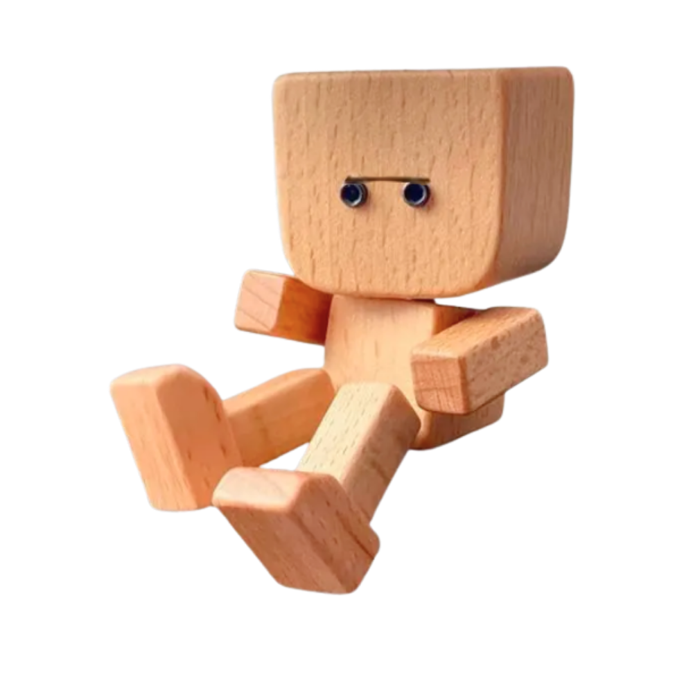 Figurine mobile d'homme en bois