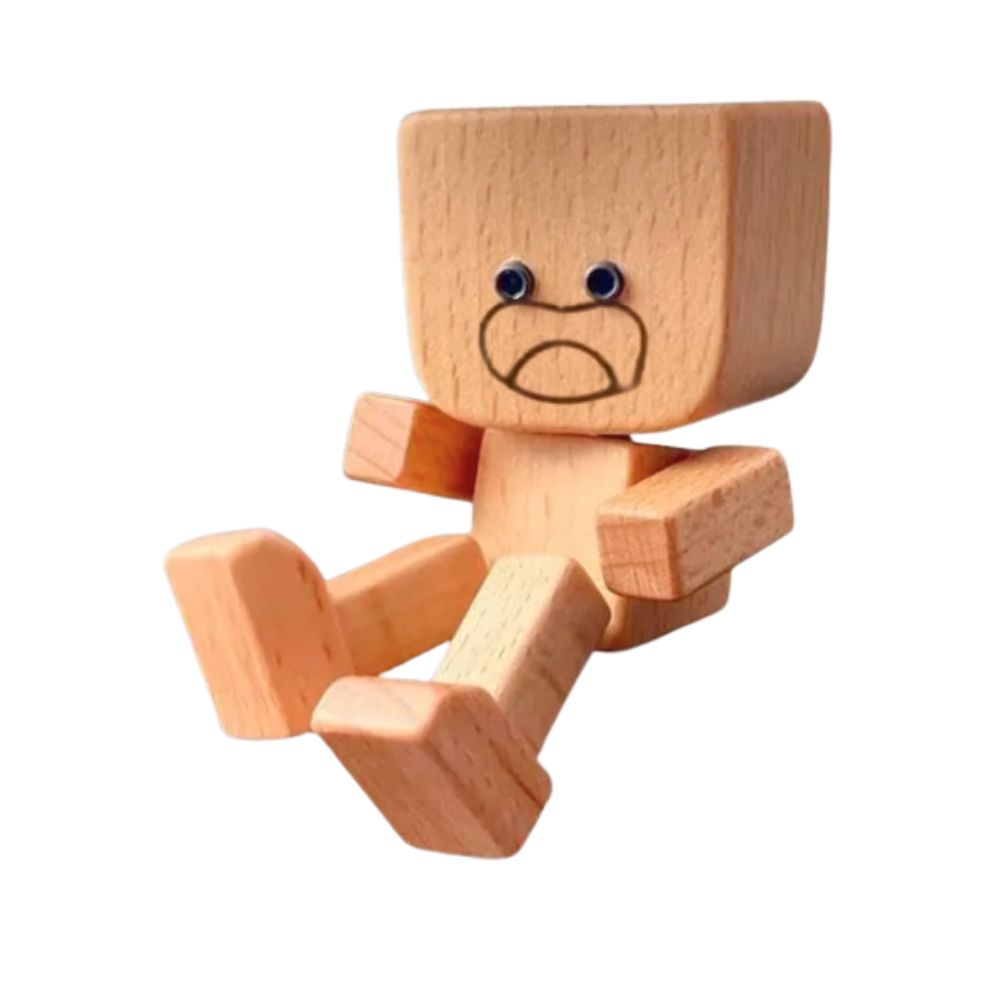 Figurine mobile d'homme en bois
