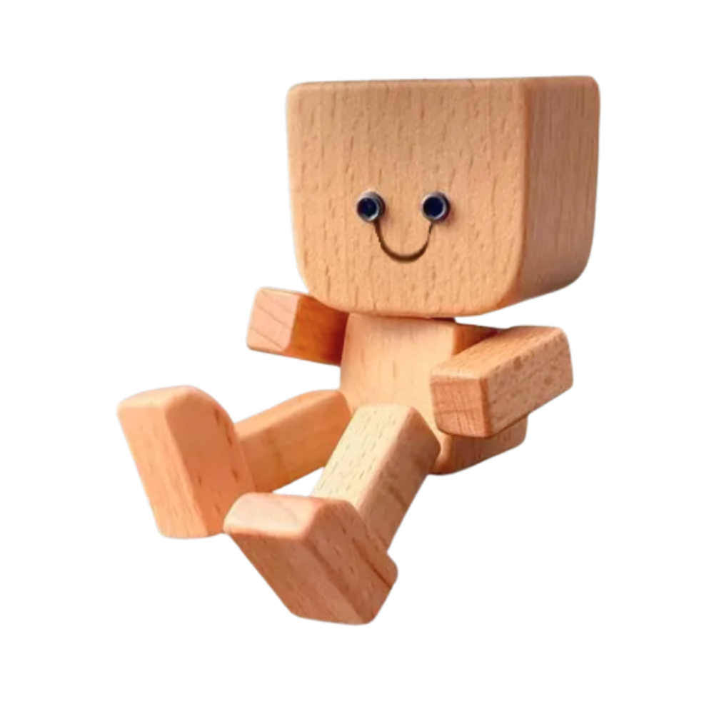 Figurine mobile d'homme en bois