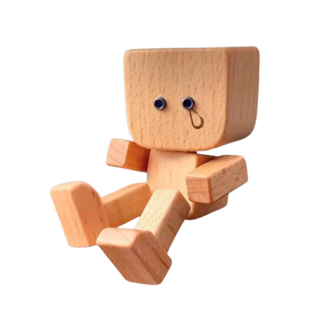 Figurine mobile d'homme en bois