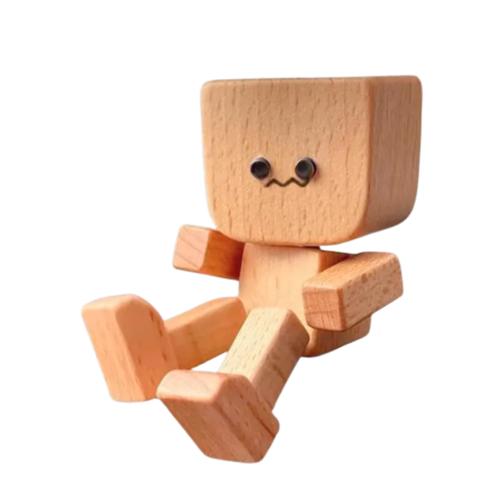 Figurine mobile d'homme en bois