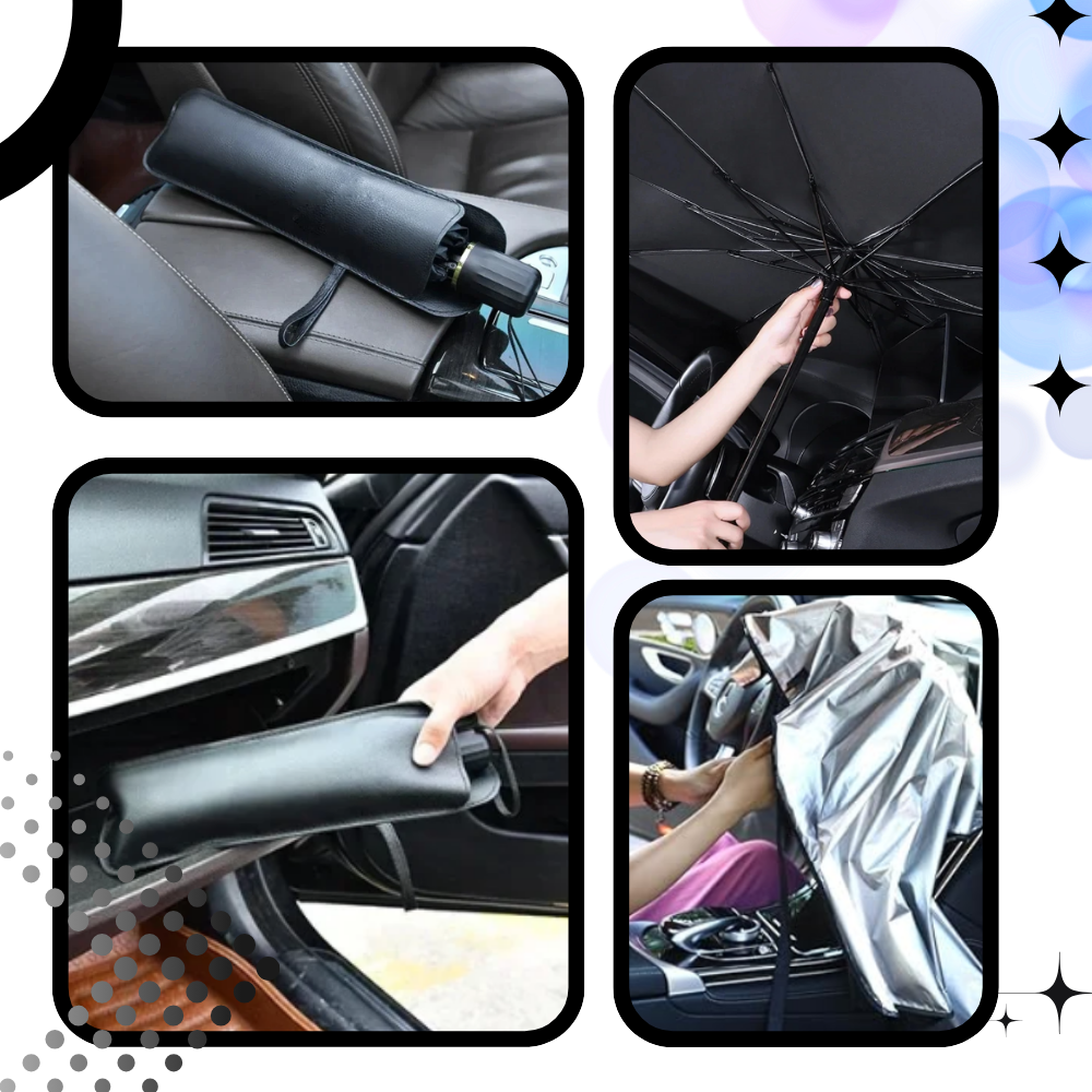 Parapluie pour pare-brise de voiture avec protection UV