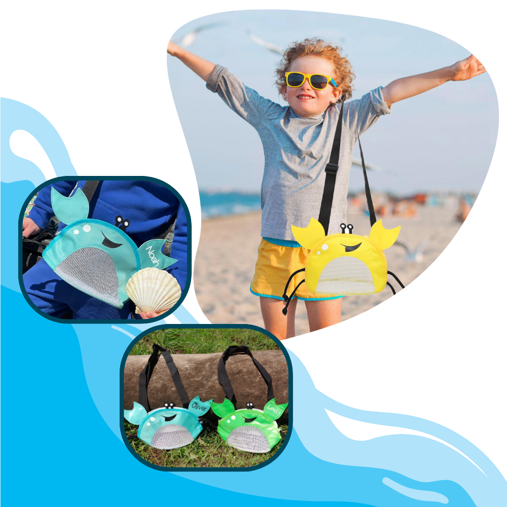 Sac de plage imperméable pour enfant en forme de crabe