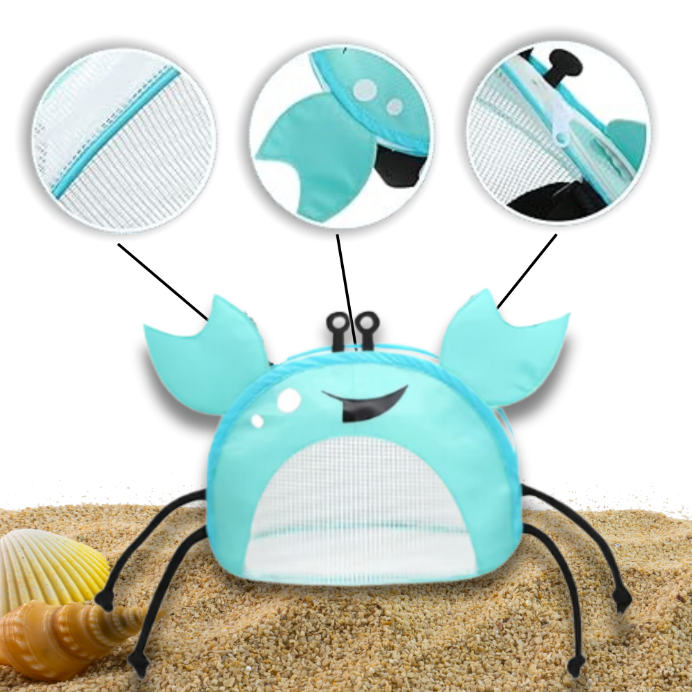 Sac de plage imperméable pour enfant en forme de crabe