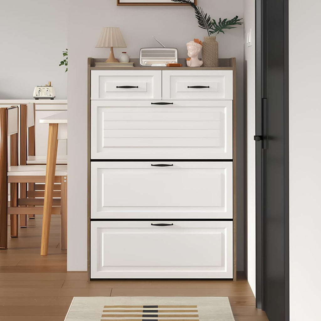 🔥 Meilleure Vente ! Armoire à Chaussures 3 Portes + 2 Tiroirs + Sac à Dos Offert 🎁