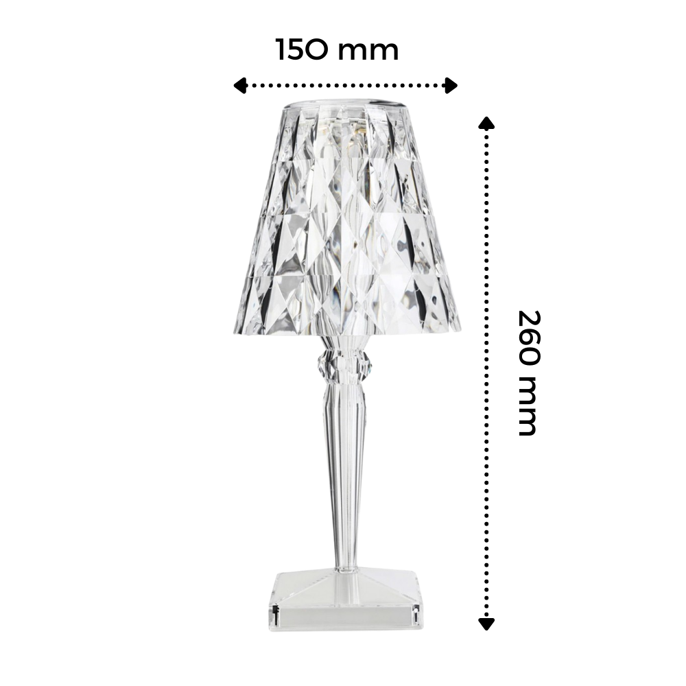 Lampe de bureau en cristal acrylique