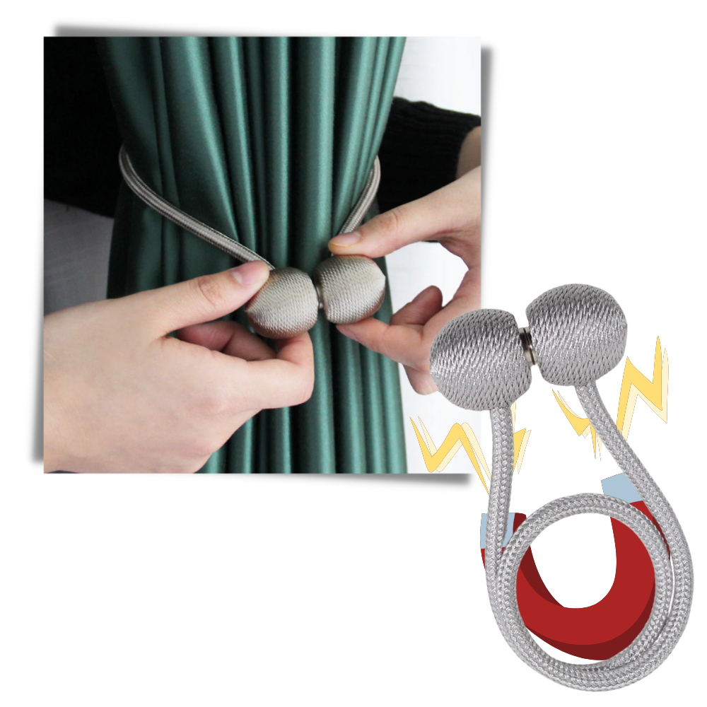 Lot de 2 attaches magnétiques pour rideaux